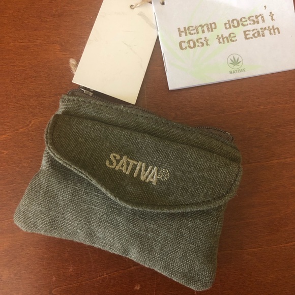 Pure Sativa Handbags - Pure Sativa Hemp Olive Coin Purse